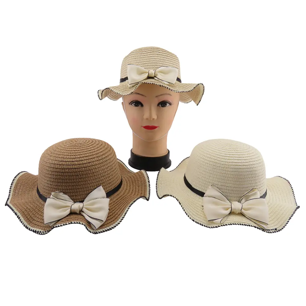 کلاه ت گرد بچگانه پاپیون توری