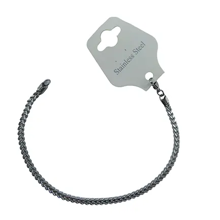 دستبند4طرف نقره ایSTEEL3