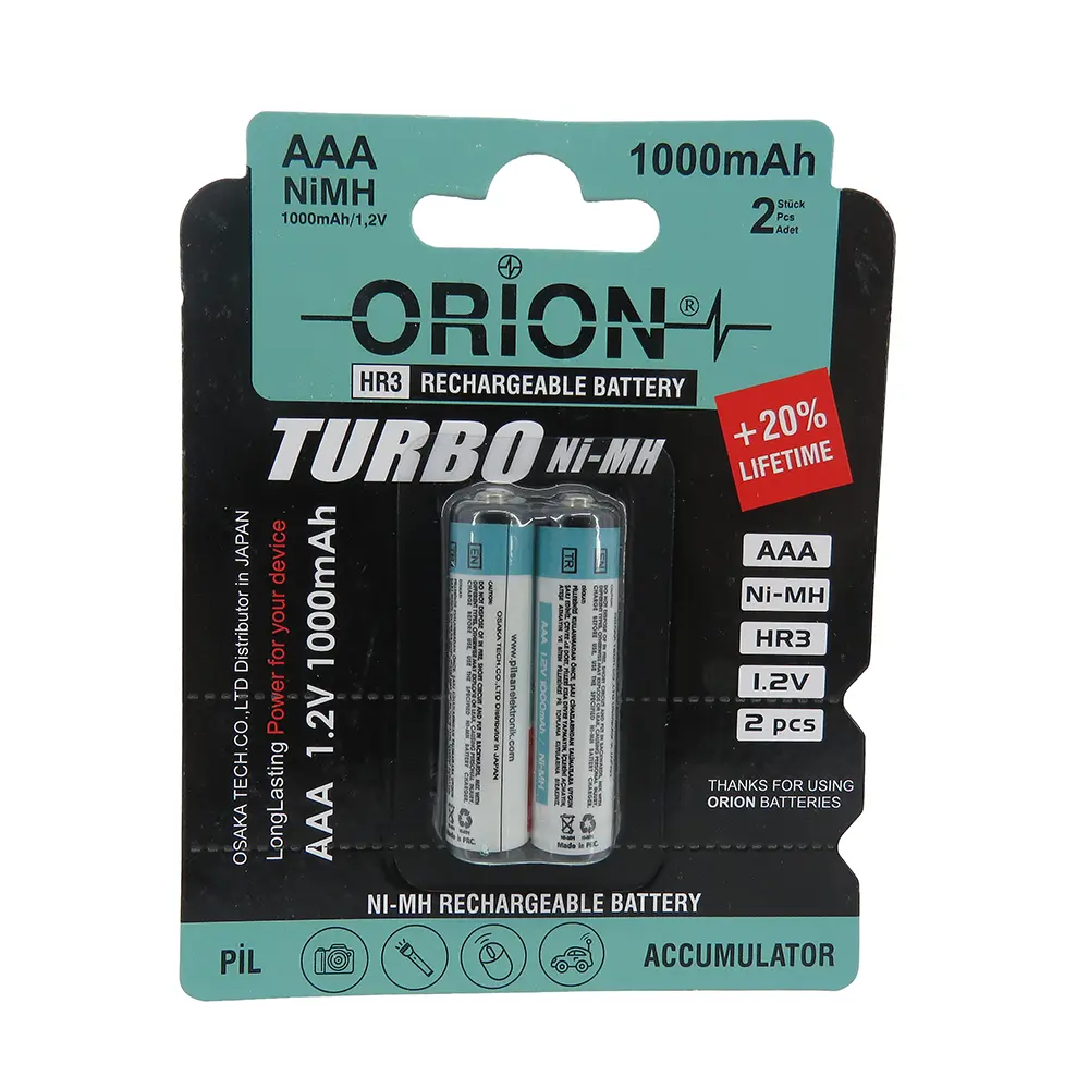 باتری شارژی نیم قلم ORION