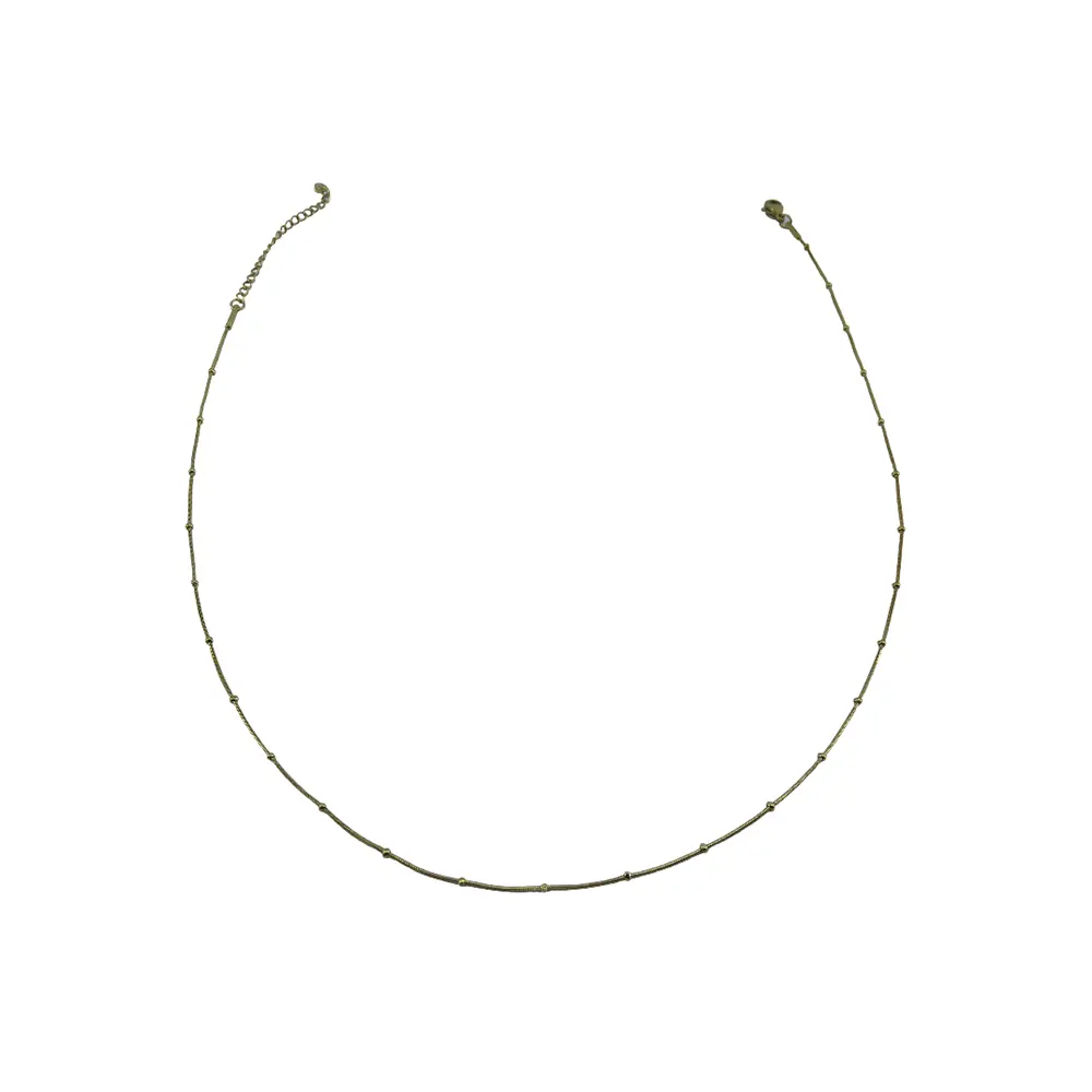 گردنبندتوپی طلایی10عددیSTEEL