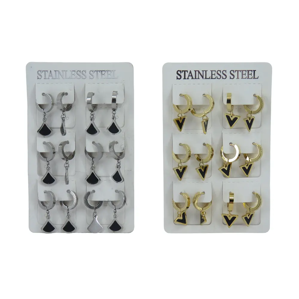 گوشواره STEELبلغاری6جفتی آویز