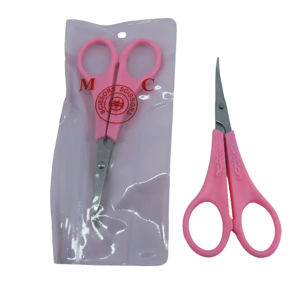 قیچی ابرو دسته صورتی