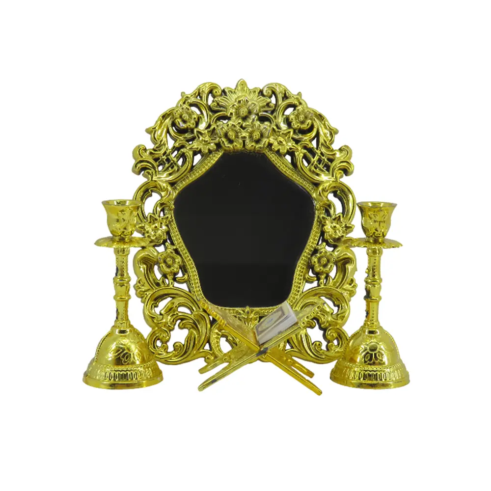 اينه وشمعدان 3گل کوچک